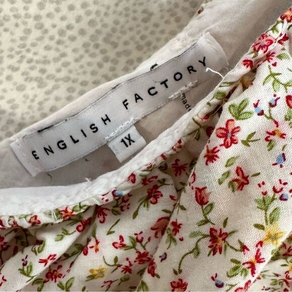 English Factory Floral Ruffled Midi Dress | Size 1X - Picture 6 of 10